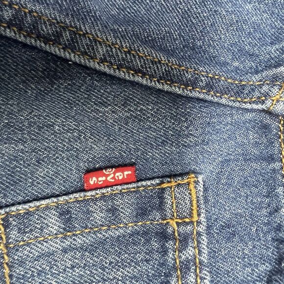 Levi '94 Baggy High Rise Straight Leg Jeans Sz 27 Med Wash Stretch L30 - Picture 7 of 10